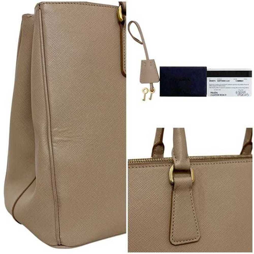 PRADA Cream Leather Saffiano Shoulder Bag - Picture 11 of 11